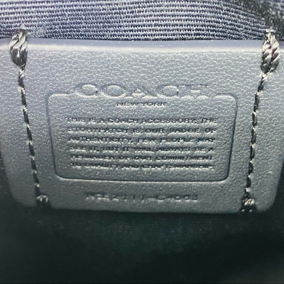 Coach Mini Dempsey Denim Camera Bag In Signature Jacquard With Coach Patch - Picture 9 of 11